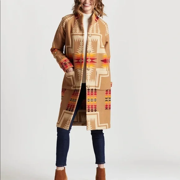 PENDELTON WOMEN'S HARDING ARCHIVE BLANKET COAT